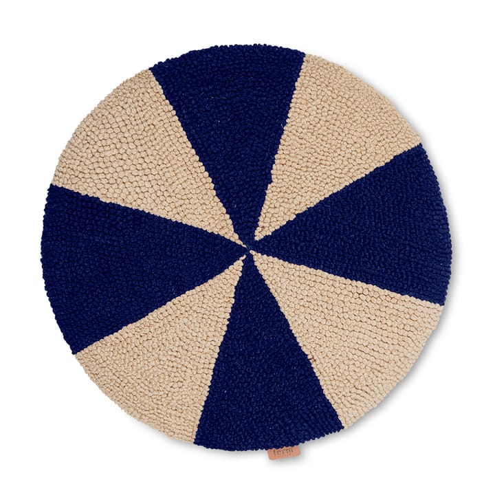 Arch round cushion Ø40 cm - Bright blue-Off white - Ferm Living