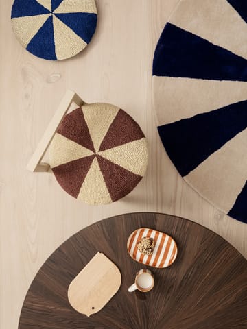 Arch round cushion Ø40 cm - Dark brick-Off white - Ferm Living