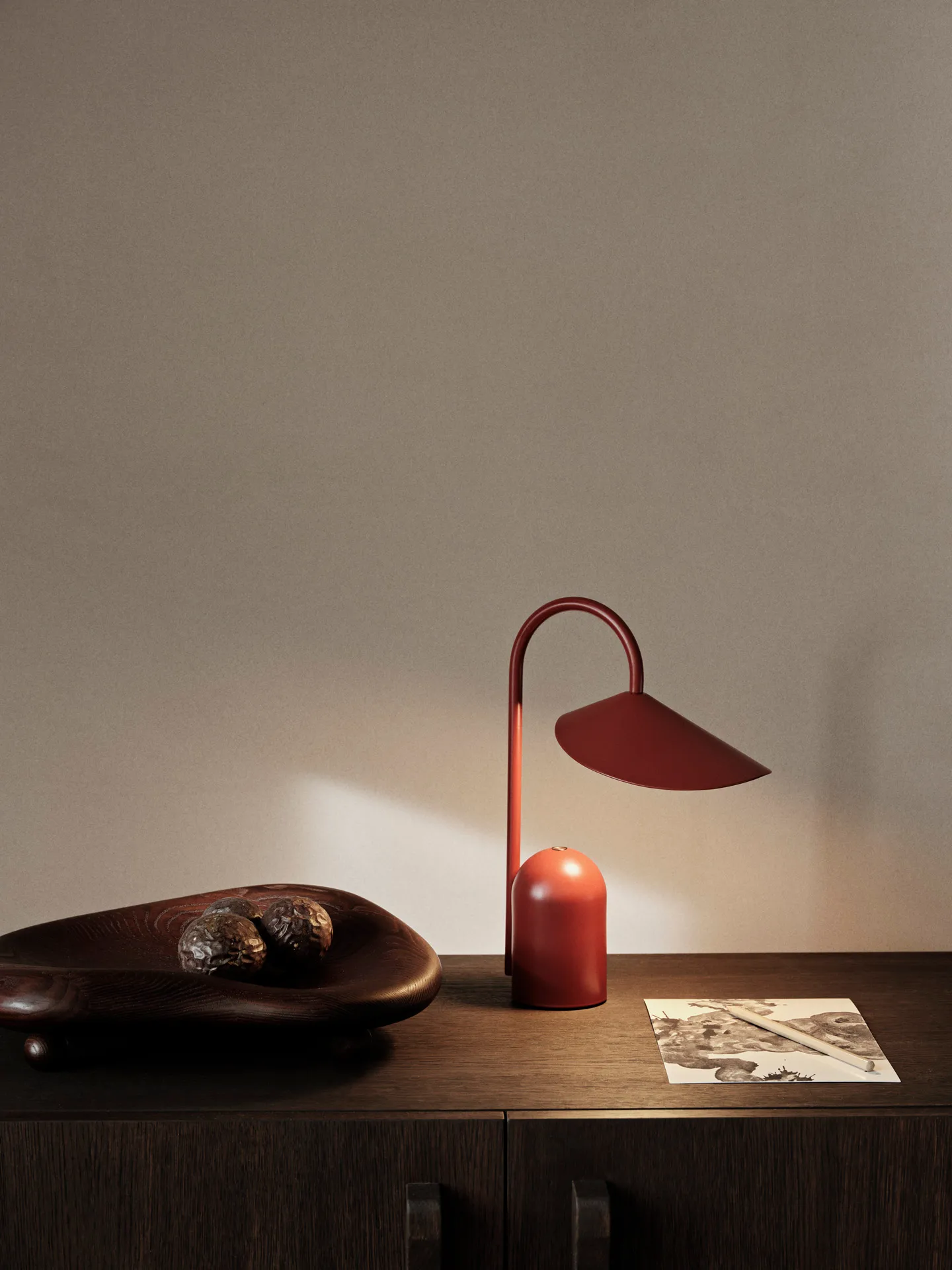 Arum portable lamp, Oxide Red Ferm Living