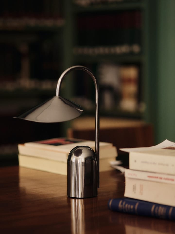 Arum portable lamp, Stainless steel Ferm Living