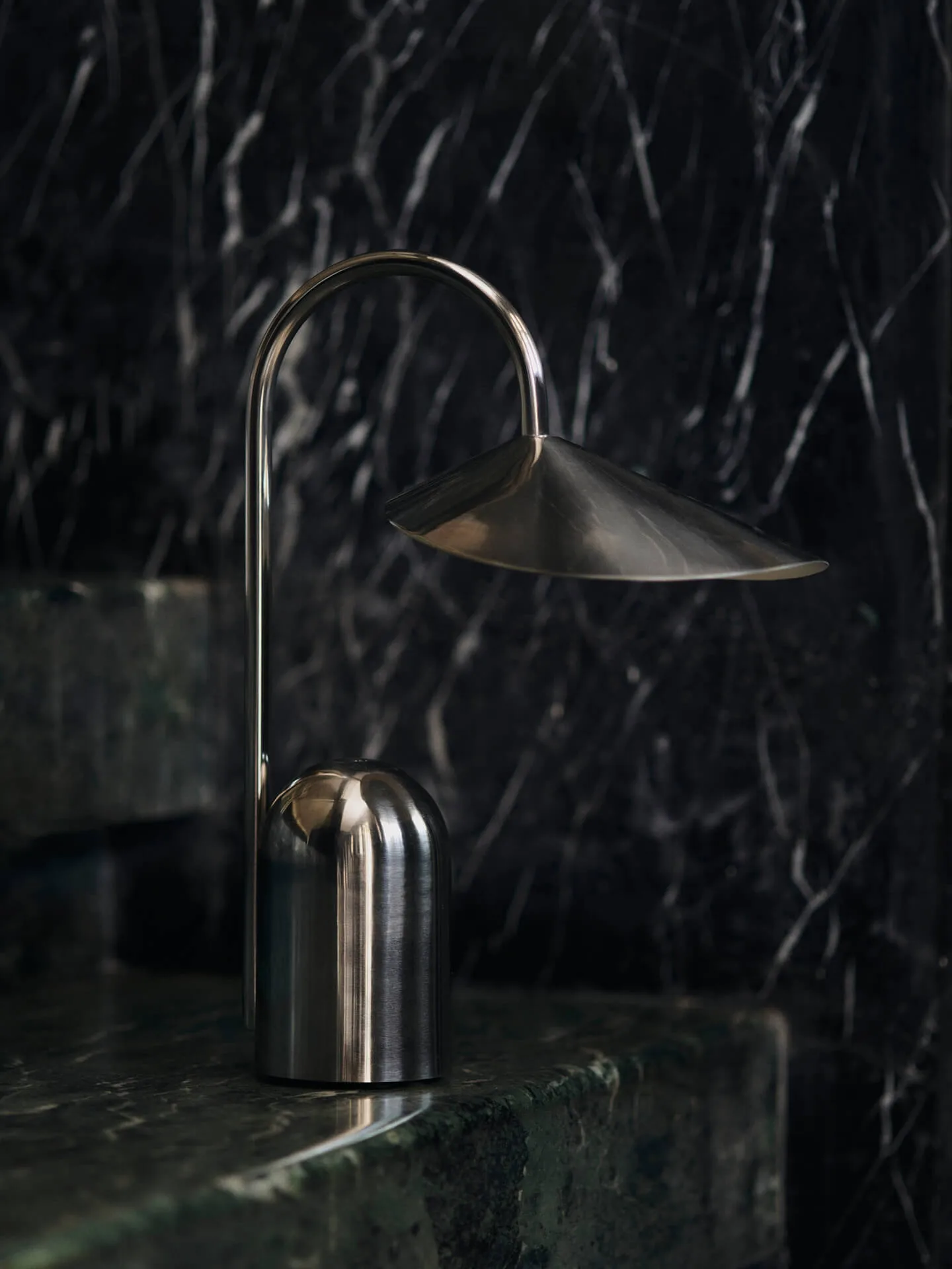Arum portable lamp, Stainless steel Ferm Living