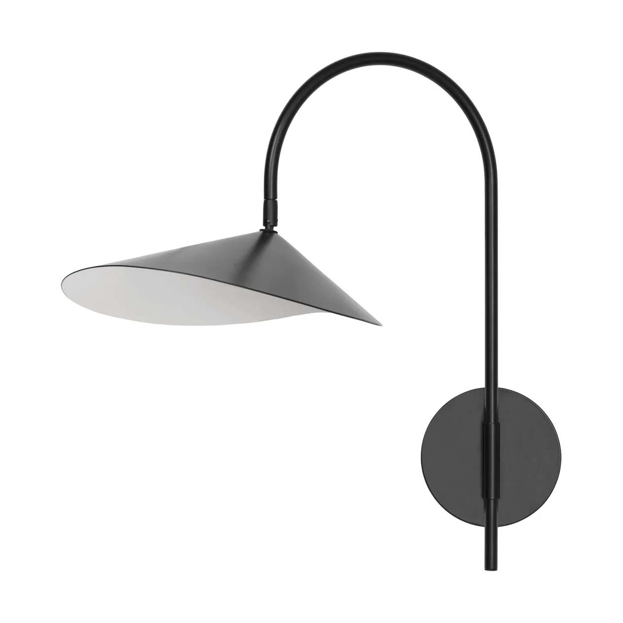 Arum swivel wall lamp hardwired installation, Black Ferm Living