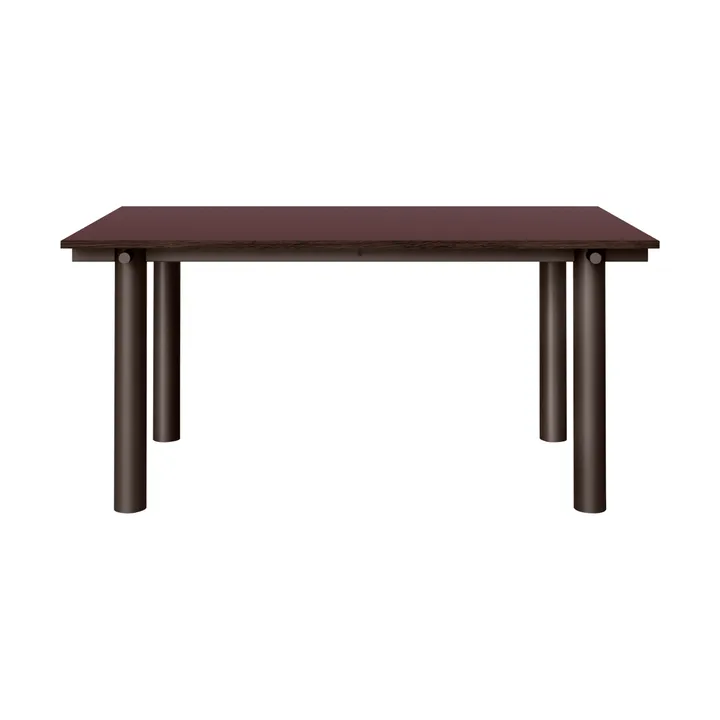 Atura dining table - Dark chocolate-burgundy, 90x160 cm - Ferm Living