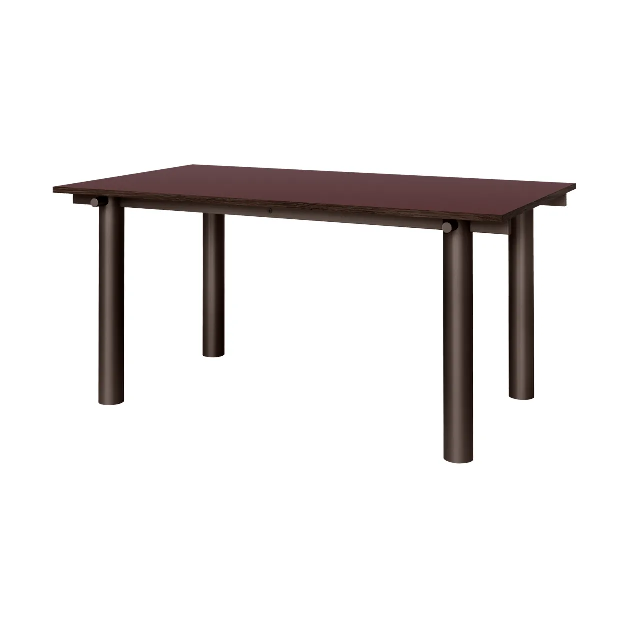 Atura dining table, Dark chocolate-burgundy, 90x160 cm Ferm Living
