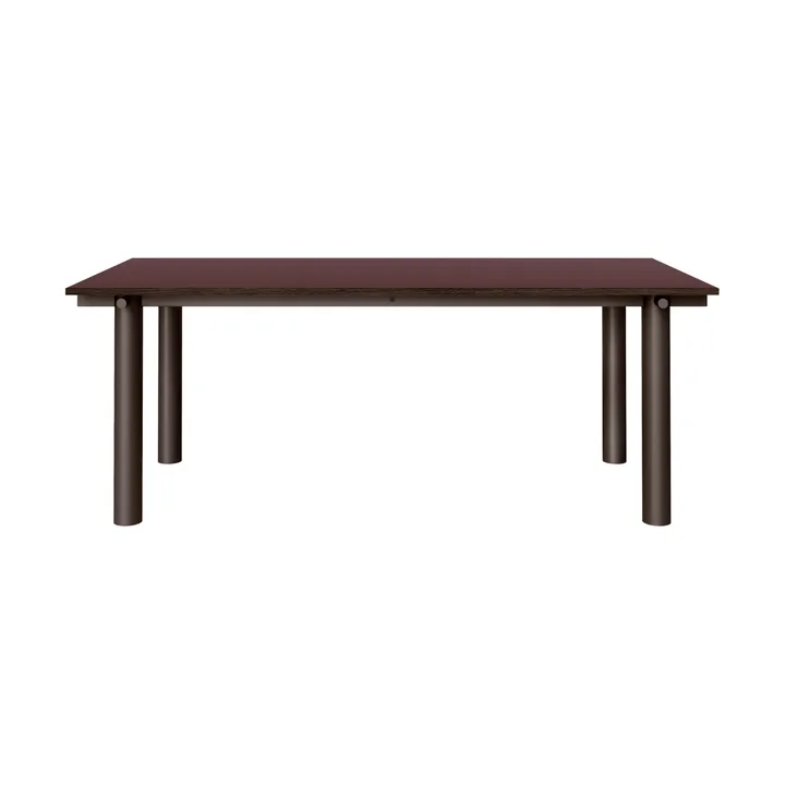 Atura dining table - Dark chocolate-burgundy, 90x200 cm - Ferm Living