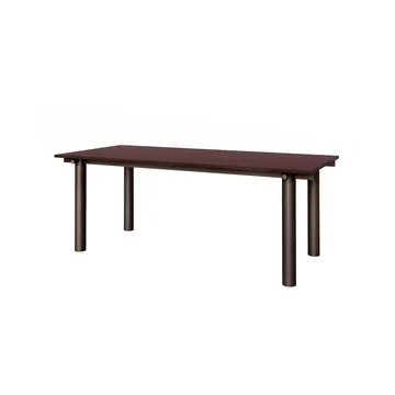 Atura dining table - Dark chocolate-burgundy, 90x200 cm - Ferm Living