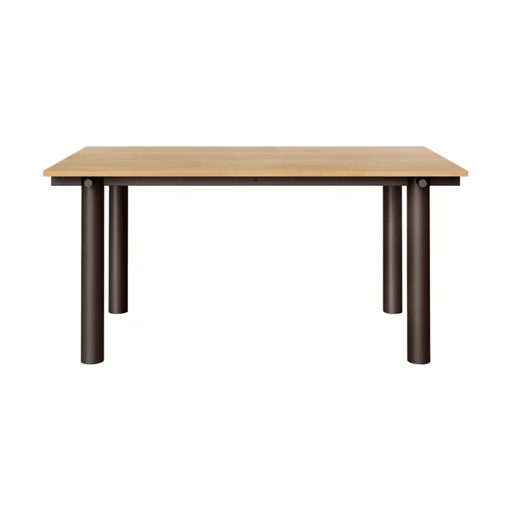 Atura dining table - Dark chocolate-oak veneer, 90x160 cm - Ferm Living