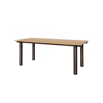Atura dining table - Dark chocolate-oak veneer, 90x200 cm - Ferm Living