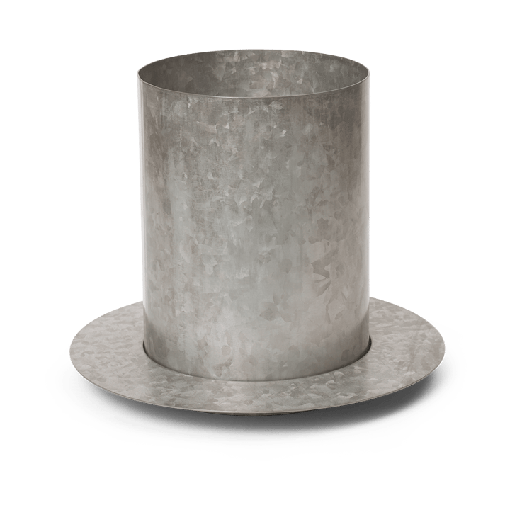 Auran flower pot small 21 cm - Galvanized iron - Ferm LIVING