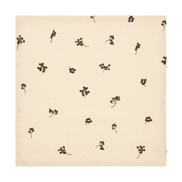 Baies cotton napkin 40x40 cm 4-pack - Natural-dark chocolate - Ferm Living