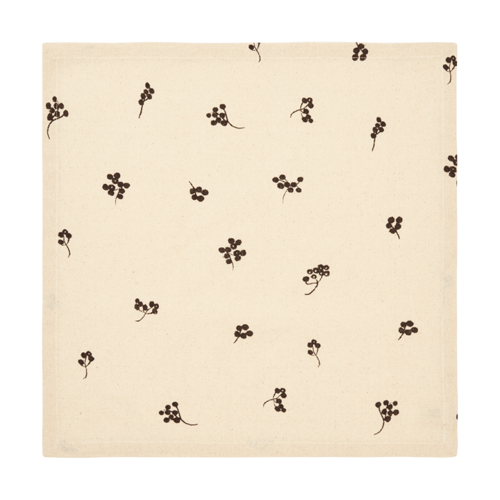 Baies cotton napkin 40x40 cm 4-pack, Natural-dark chocolate Ferm Living