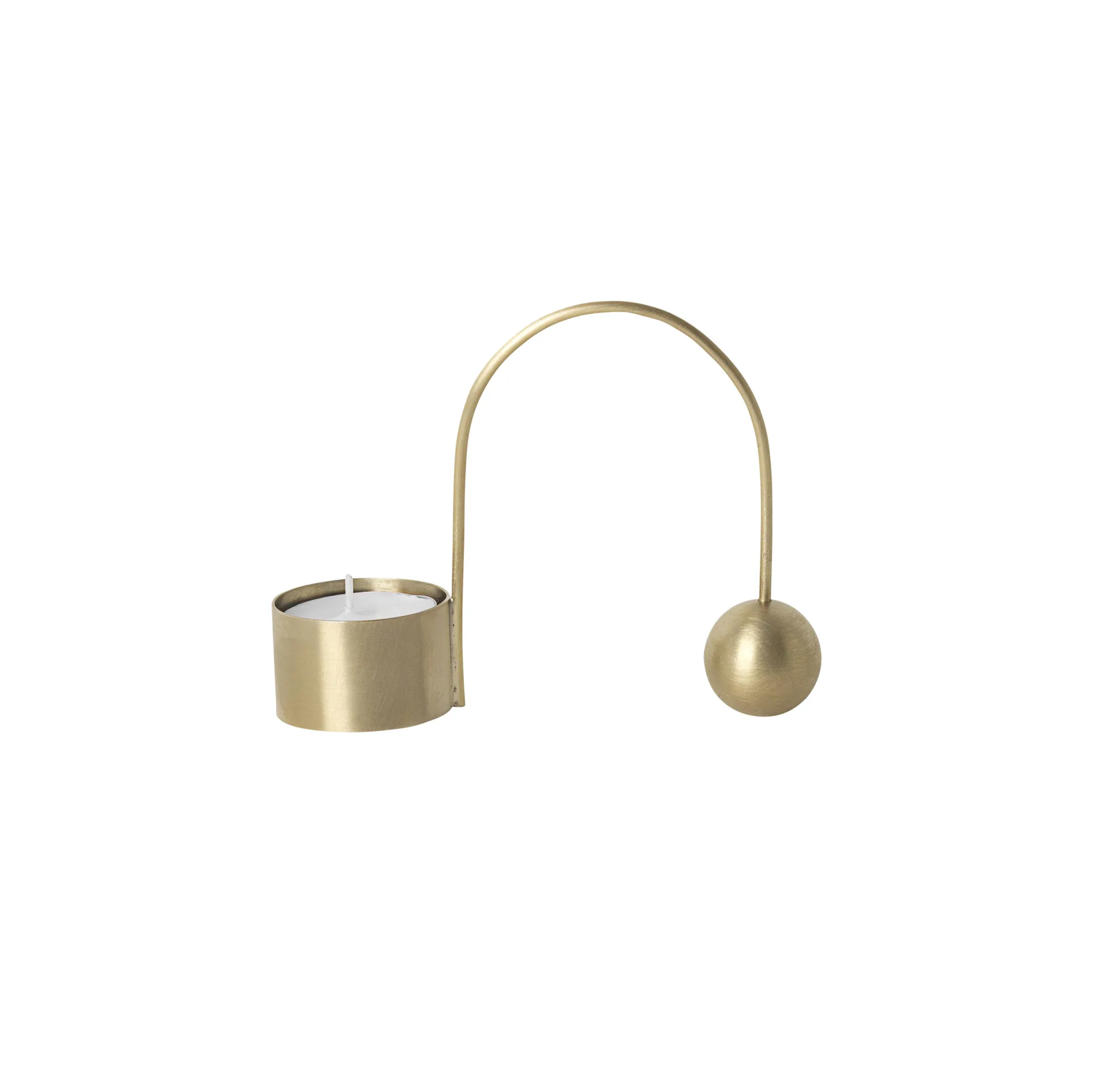 Balance brass candle holder, tea light Ferm Living