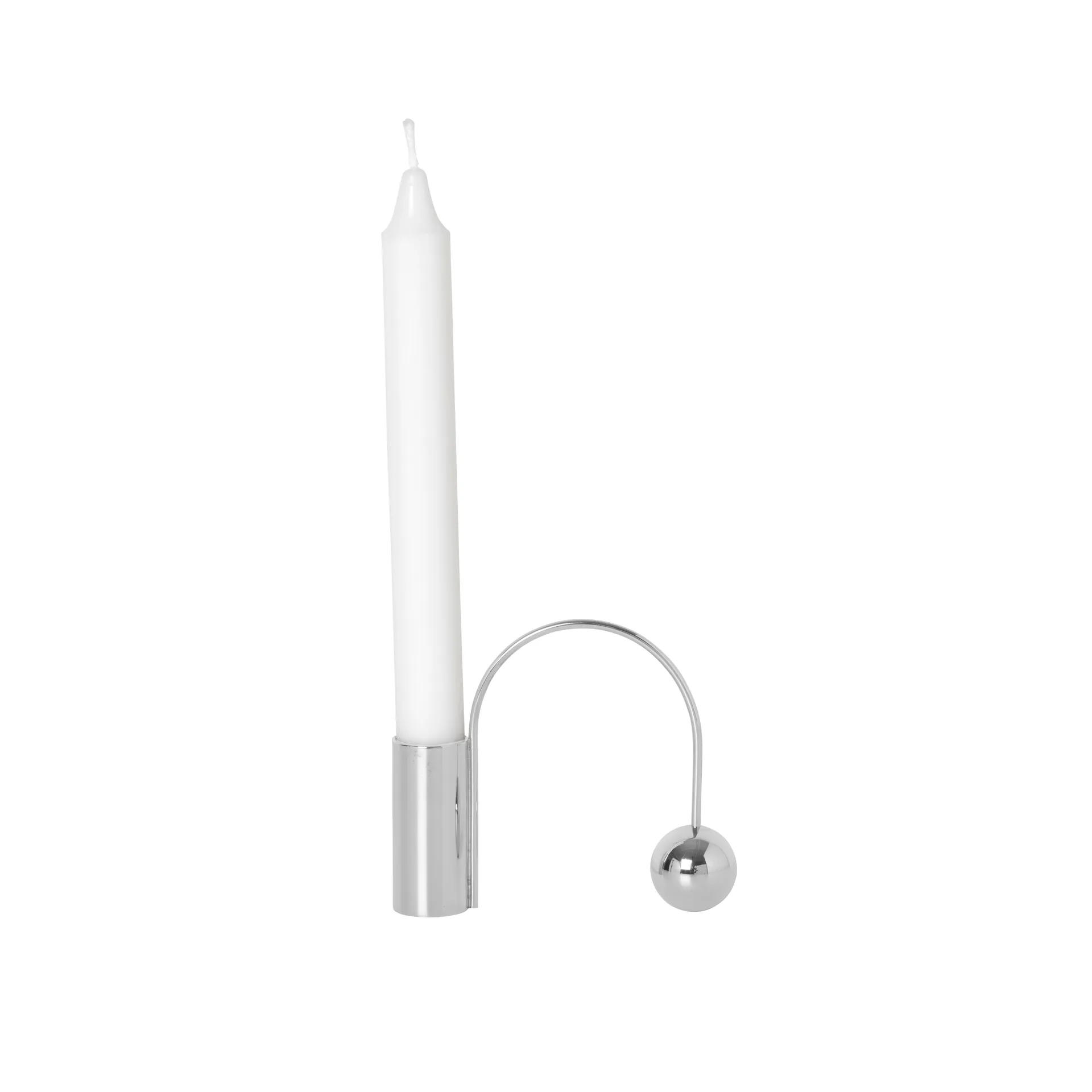 Balance chrome candle sticks, candle Ferm Living