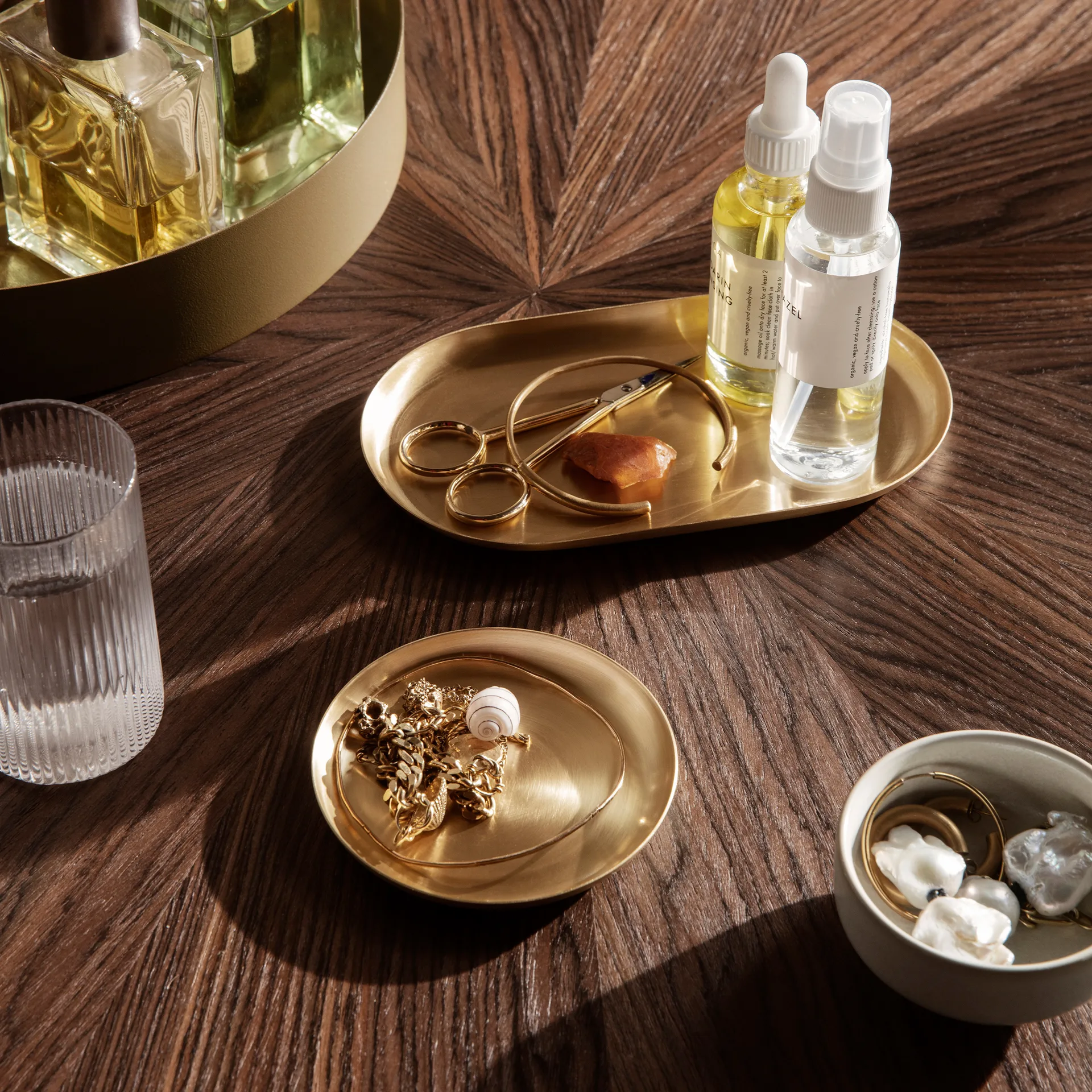 Basho tray Ø9.5 cm, brass Ferm Living