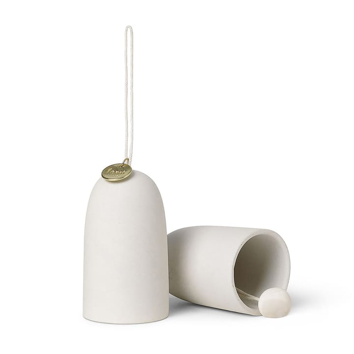 Bell clock Christmas decoration Ø4 cm 2-pack , Off-white Ferm Living