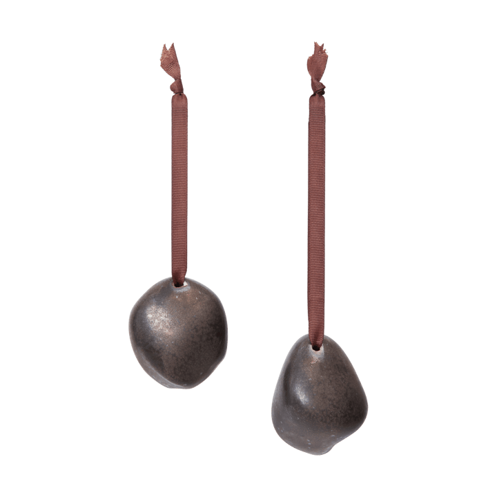 Bellure Christmas ornament 7 cm 2 pieces - Rustic Bronze - Ferm Living