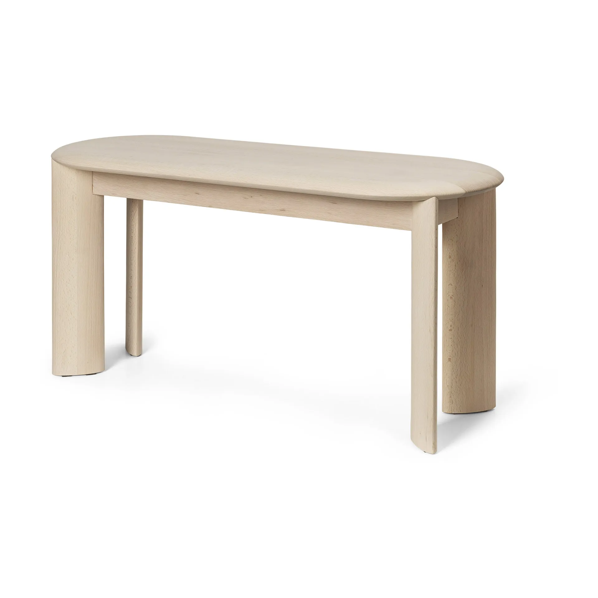 Bevel bench 90 cm, White-oiled beech Ferm Living