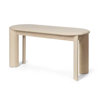 Bevel bench 90 cm - White-oiled beech - Ferm Living