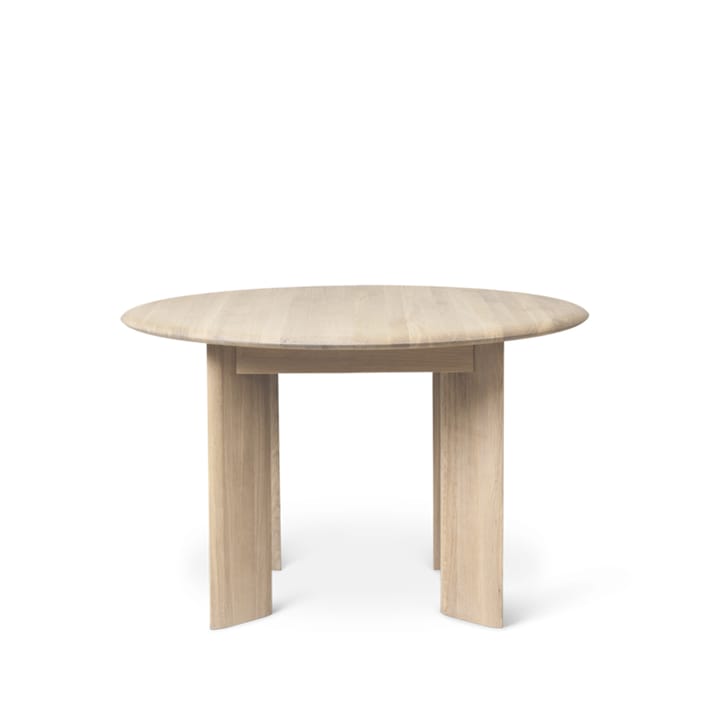 Bevel dining table Ø117 cm - Oak white oiled - Ferm LIVING