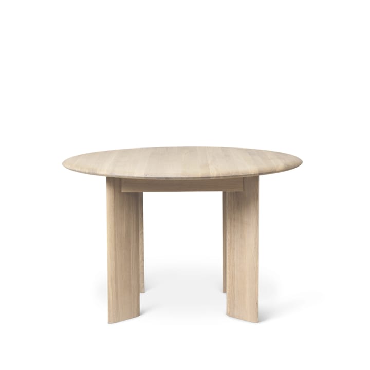 Bevel dining table Ø117 cm - Oak white oiled - ferm LIVING