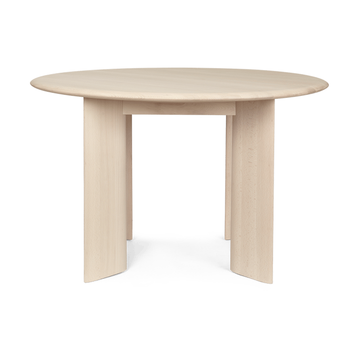Bevel dining table Ø117 cm - White Oiled Beech, Ø117 cm - Ferm LIVING