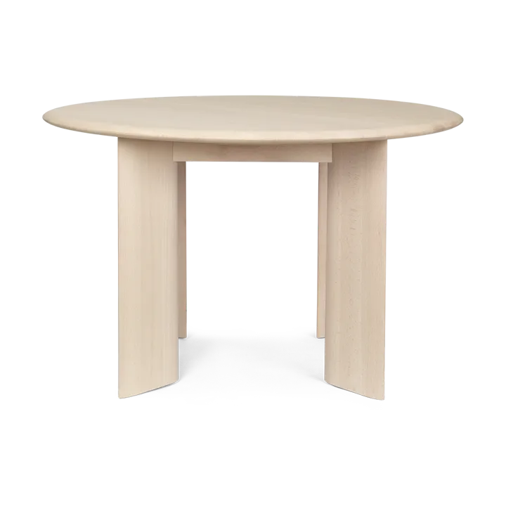 Bevel dining table Ø117 cm - White-oiled beech - Ferm Living