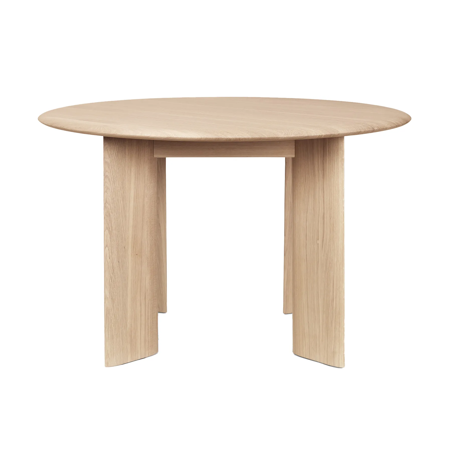 Bevel dining table Ø117 cm, White-oiled oak Ferm Living