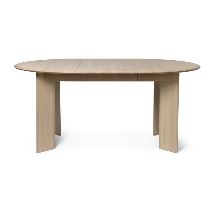Bevel Extendable dining table incl 1 st additional disc, White Oiled Beech Ferm Living