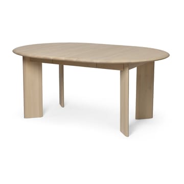 Bevel Extendable dining table incl 1 st additional disc - White Oiled Beech - Ferm Living