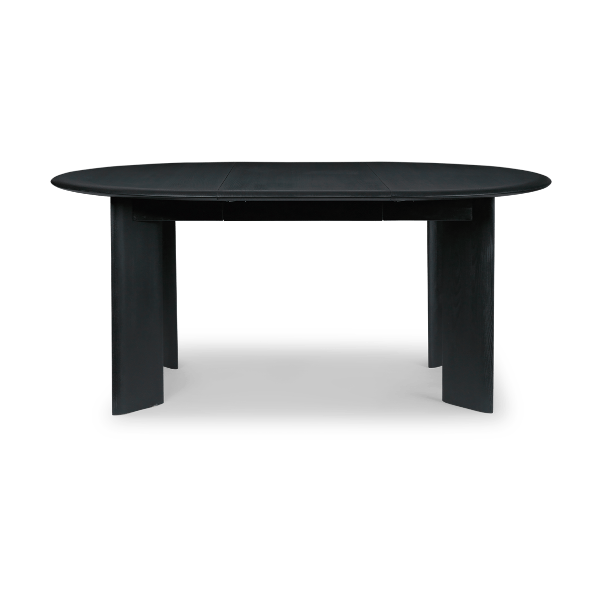 Ferm Living Bevel Extendable dining table incl 2 st additional discs Black Oiled Beech