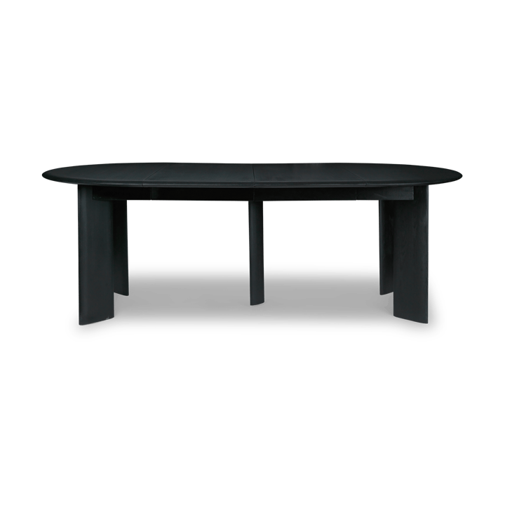 Bevel Extendable dining table incl 2 st additional discs - Black Oiled Beech - ferm LIVING