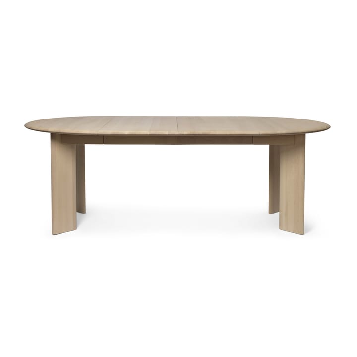 Bevel Extendable dining table incl 2 st additional discs - White Oiled Beech - Ferm LIVING
