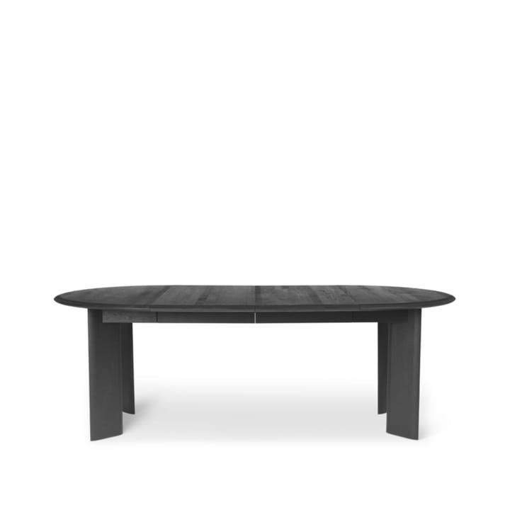 Bevel Extendable dining table - Oak black oiled. incl. 2 st additional discs á 50cm - ferm LIVING