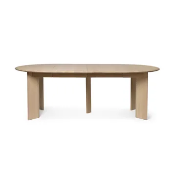 Bevel Extendable dining table - White-oiled beech, incl. 2 extension leaves - Ferm Living