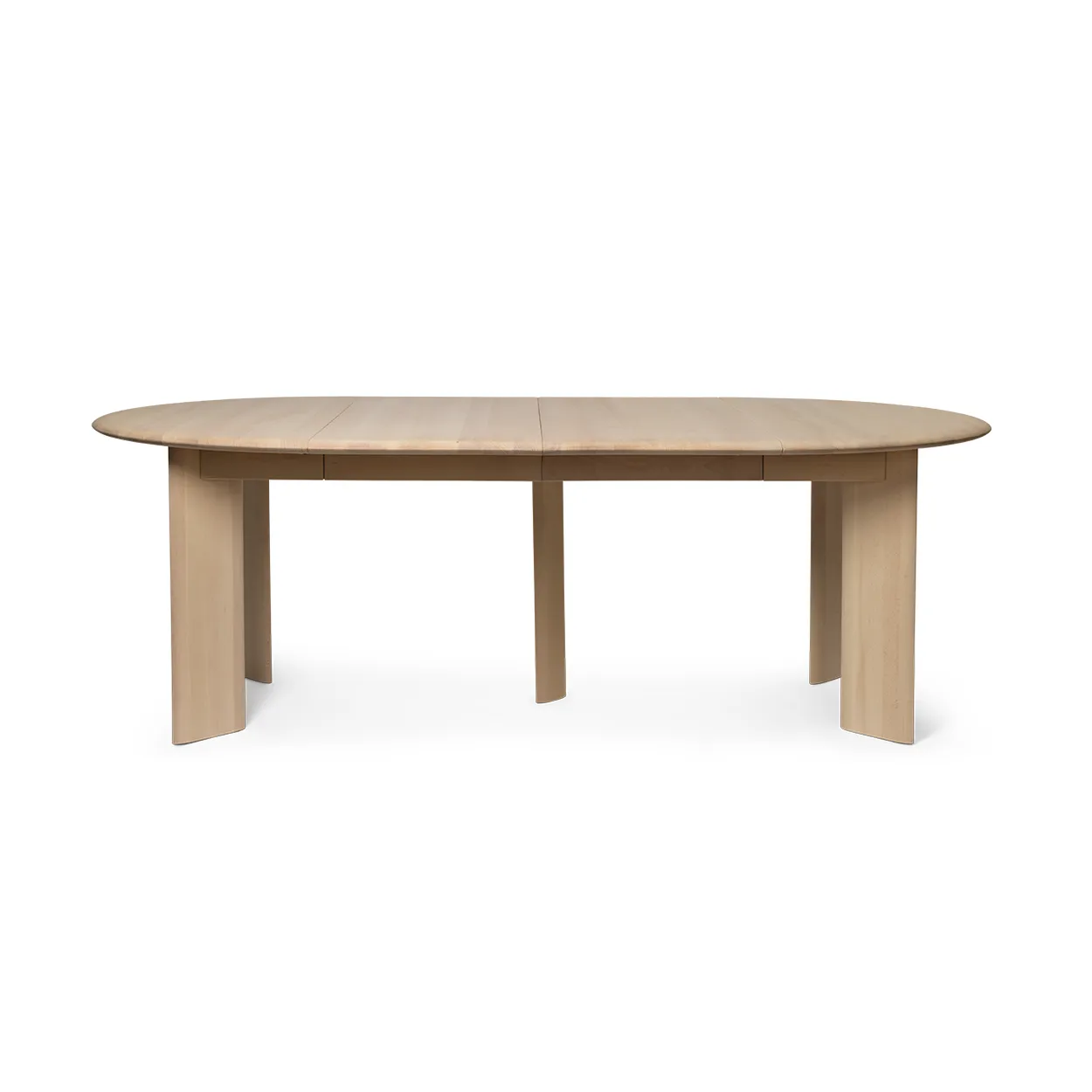 Ferm Living Bevel Extendable dining table White-oiled beech, incl. 2 extension leaves