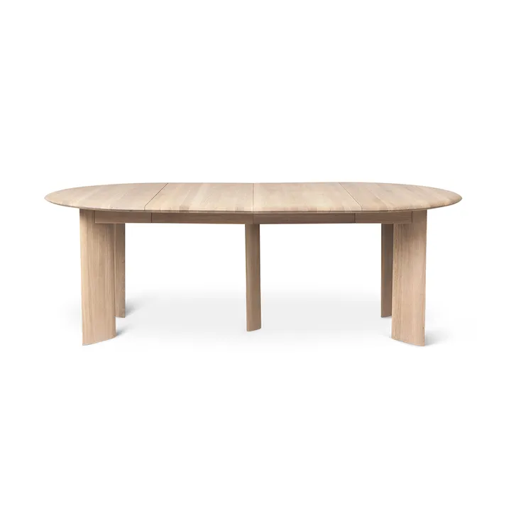 Bevel Extendable dining table - White-oiled oak. incl. 2 extension leaf - Ferm Living