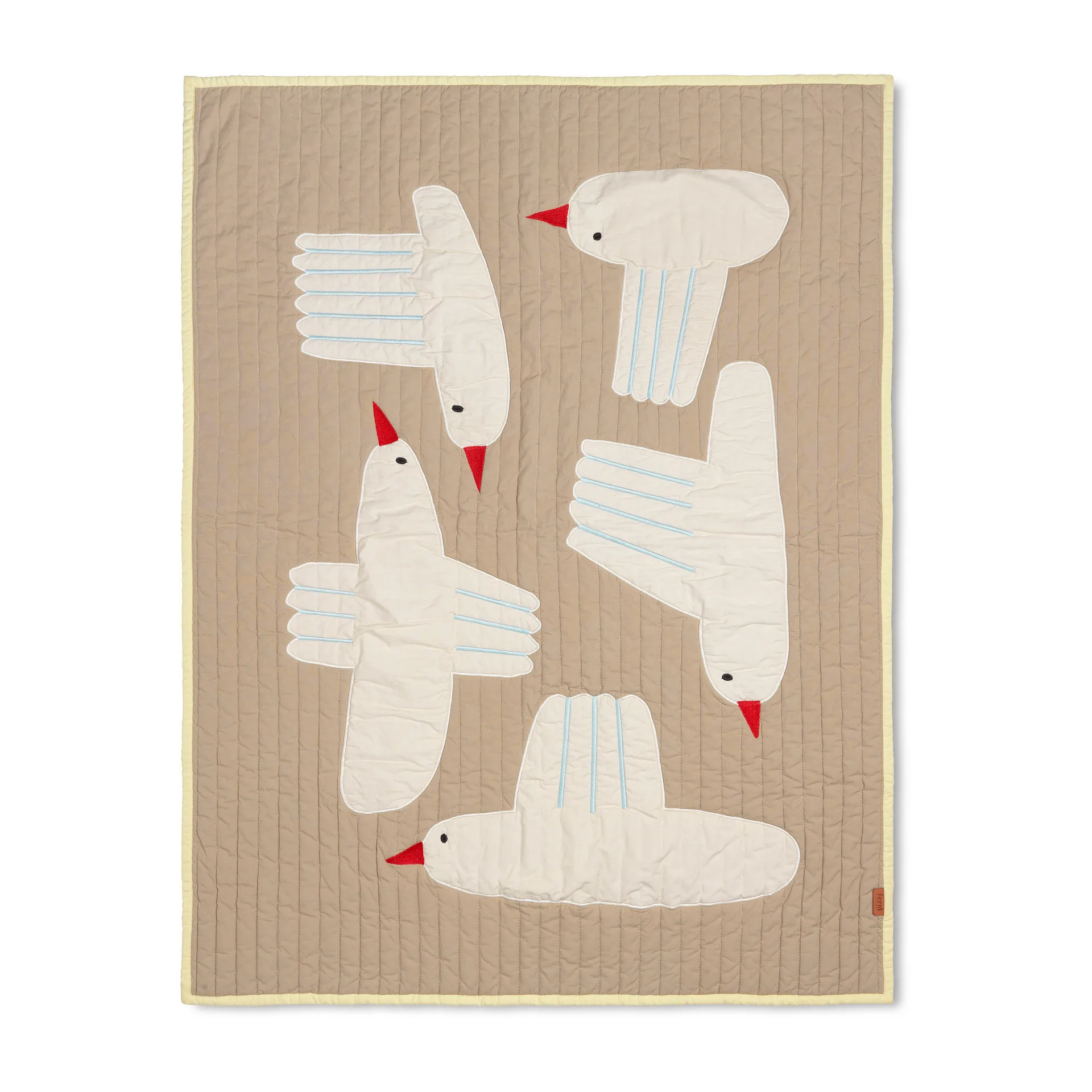 Bird quiltad throw, Beige Ferm Living