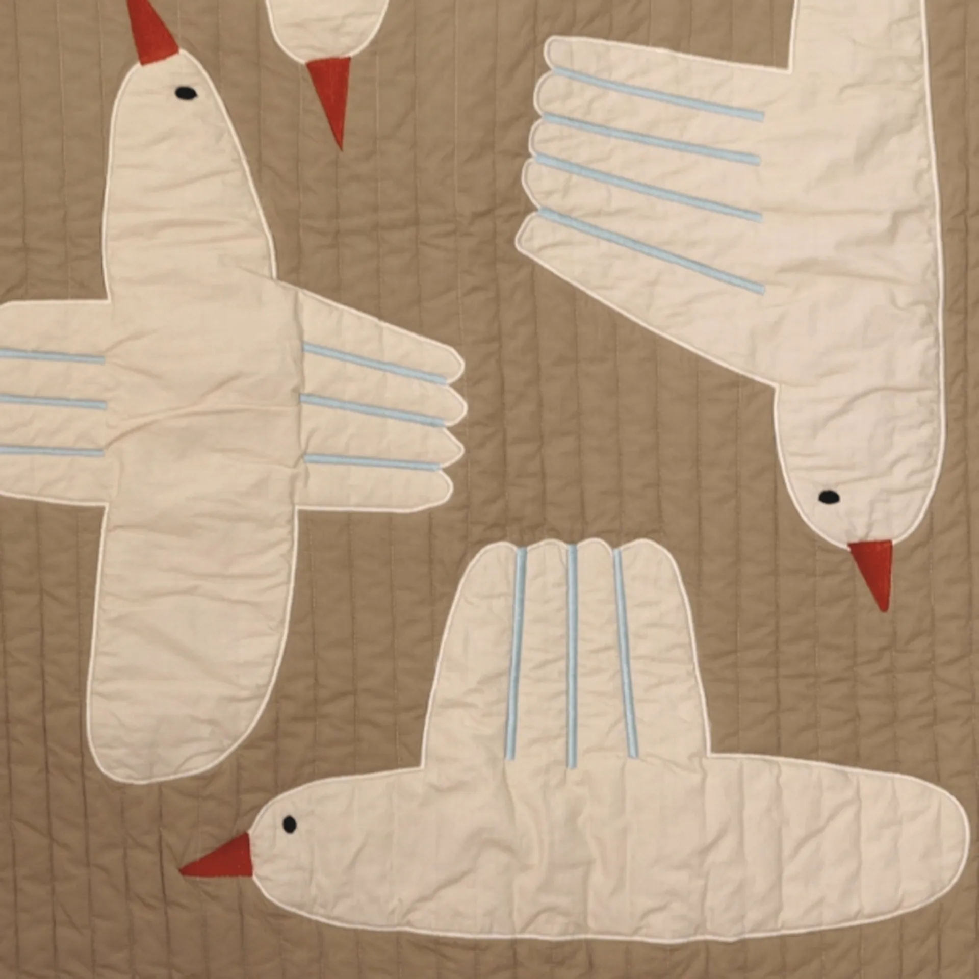 Bird quiltad throw, Beige Ferm Living