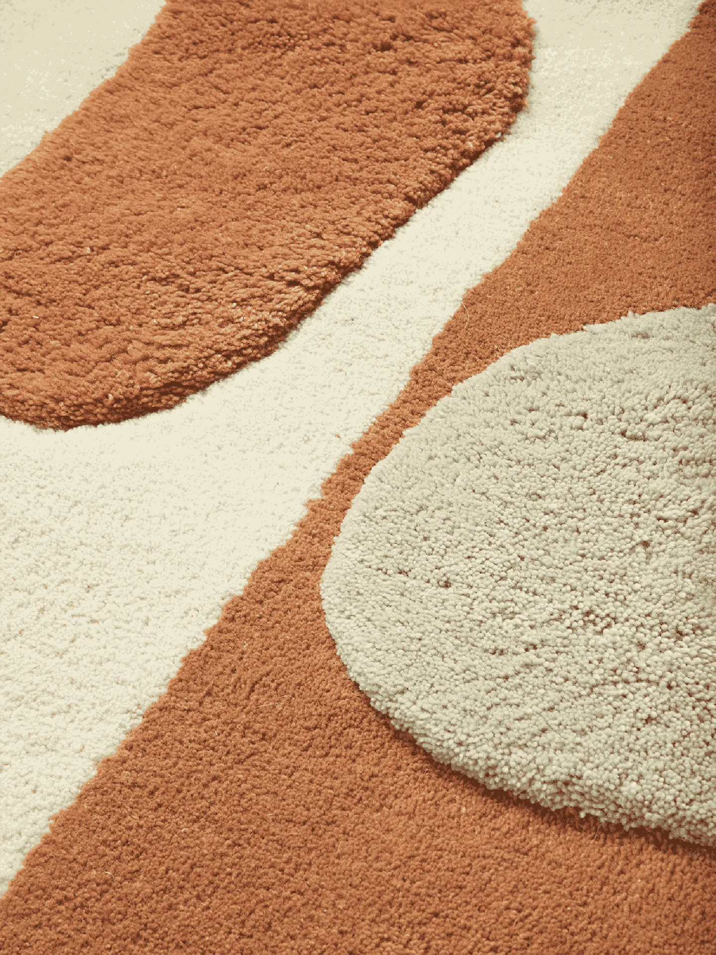 Bloco tufted rug, Blush-off white, 80x120 cm Ferm Living