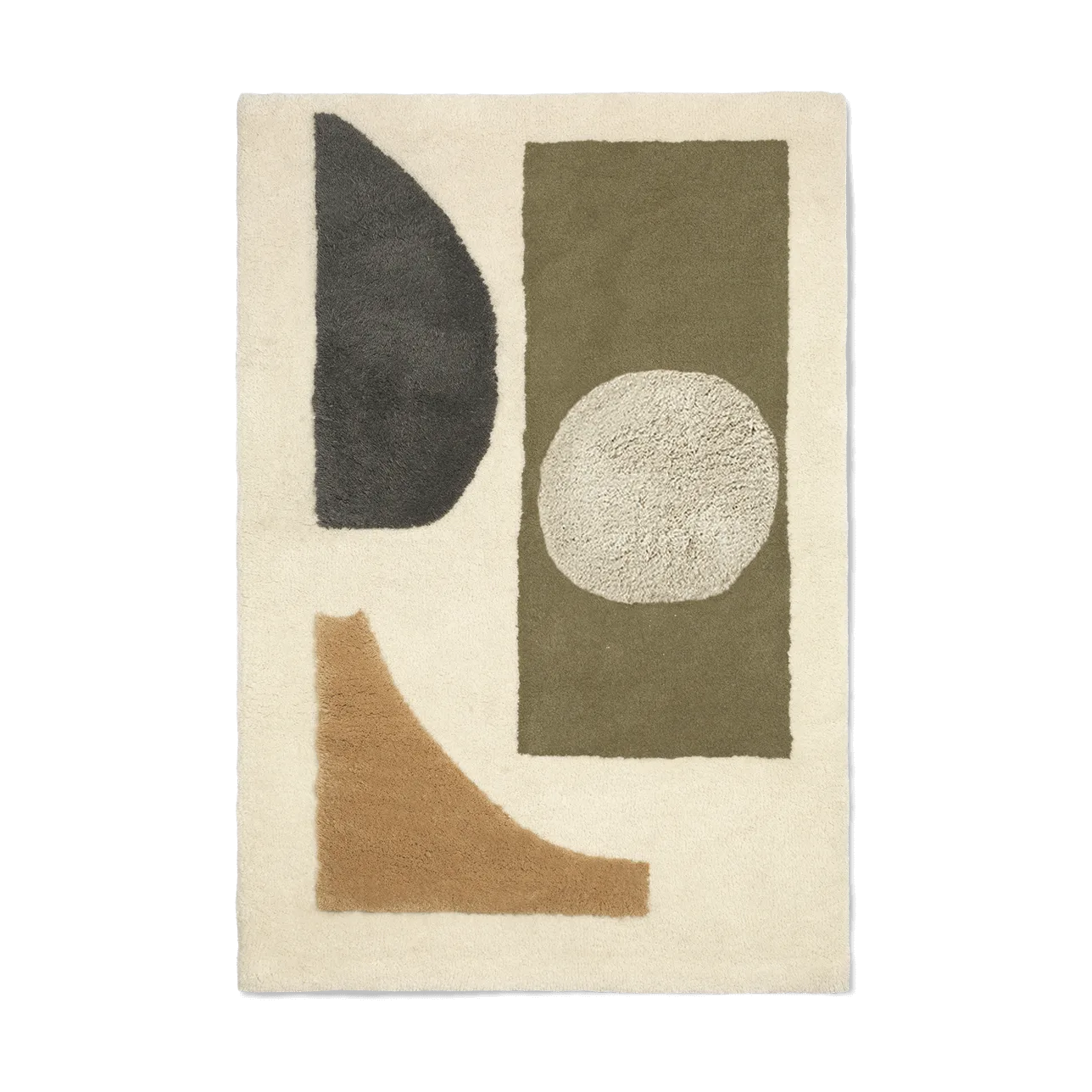 Bloco tufted rug, Green-off white, 120x180 cm Ferm Living