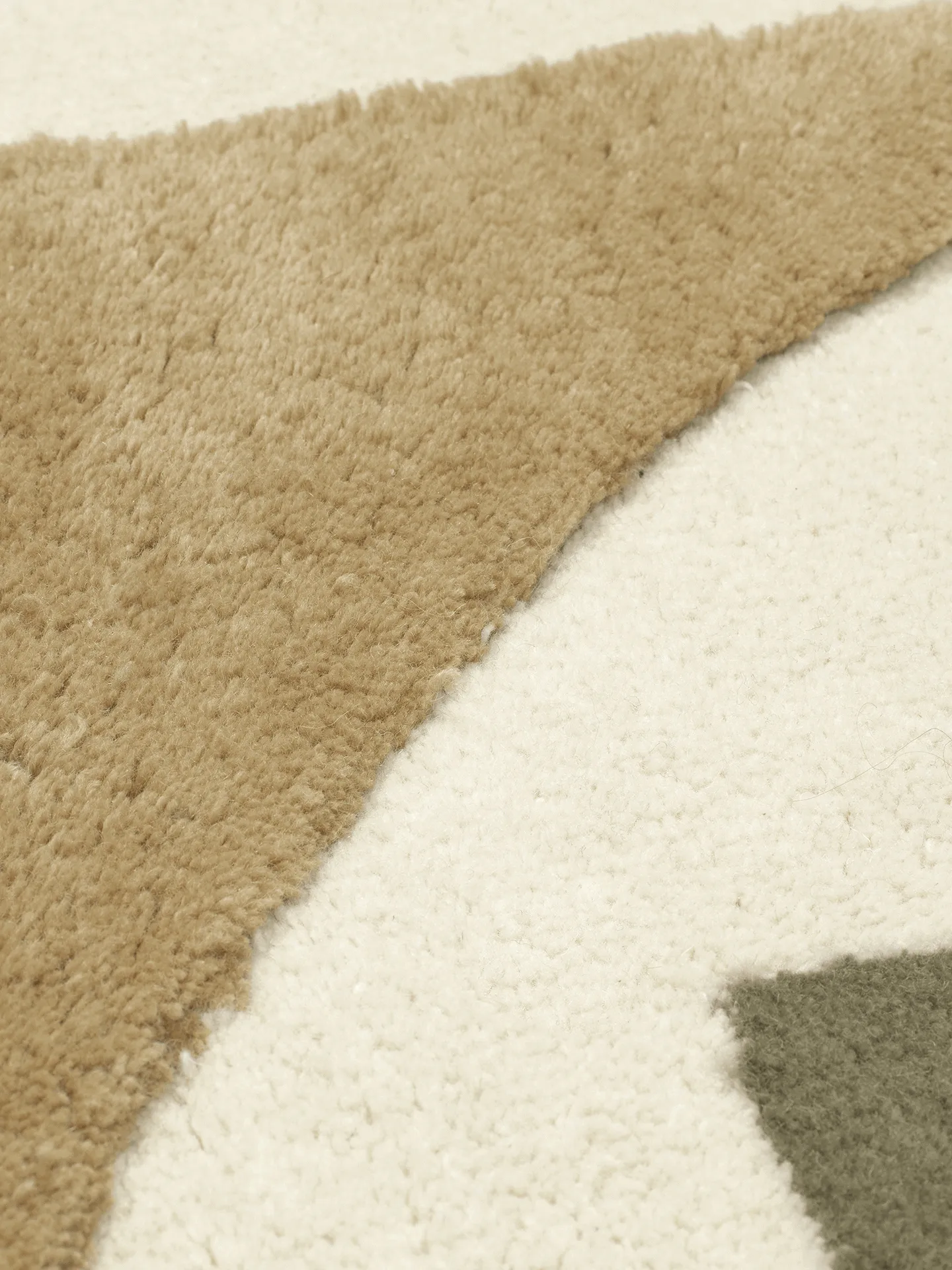 Bloco tufted rug, Green-off white, 120x180 cm Ferm Living