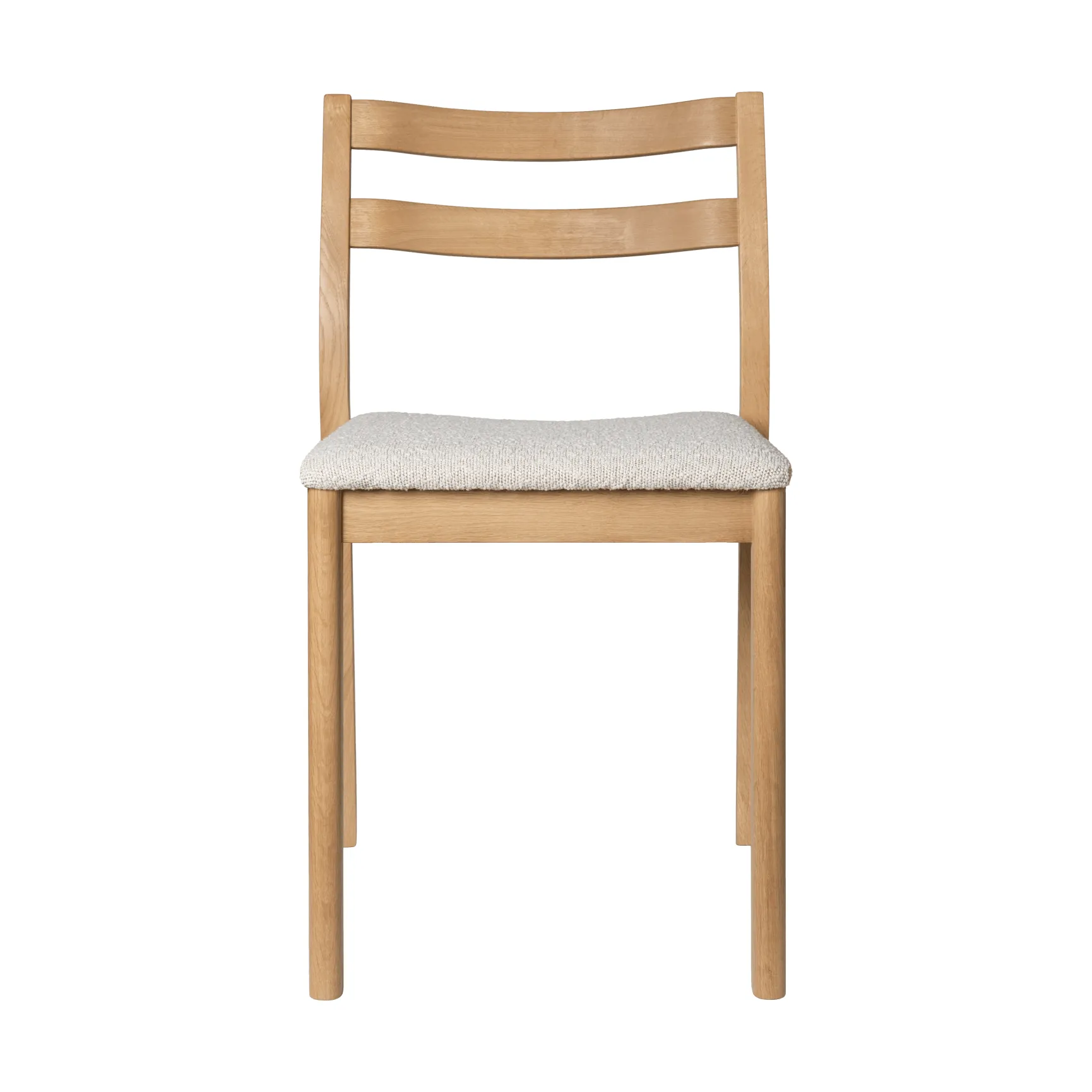 Boda chair, Upholstered seat rugged bouclé, oak-natural Ferm Living