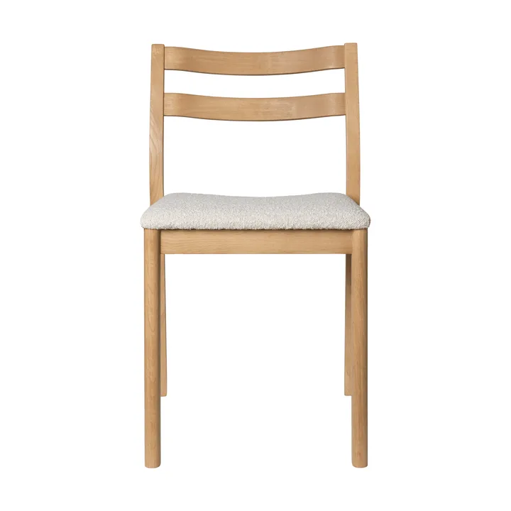 Boda chair - Upholstered seat rugged bouclé, oak-natural - Ferm Living