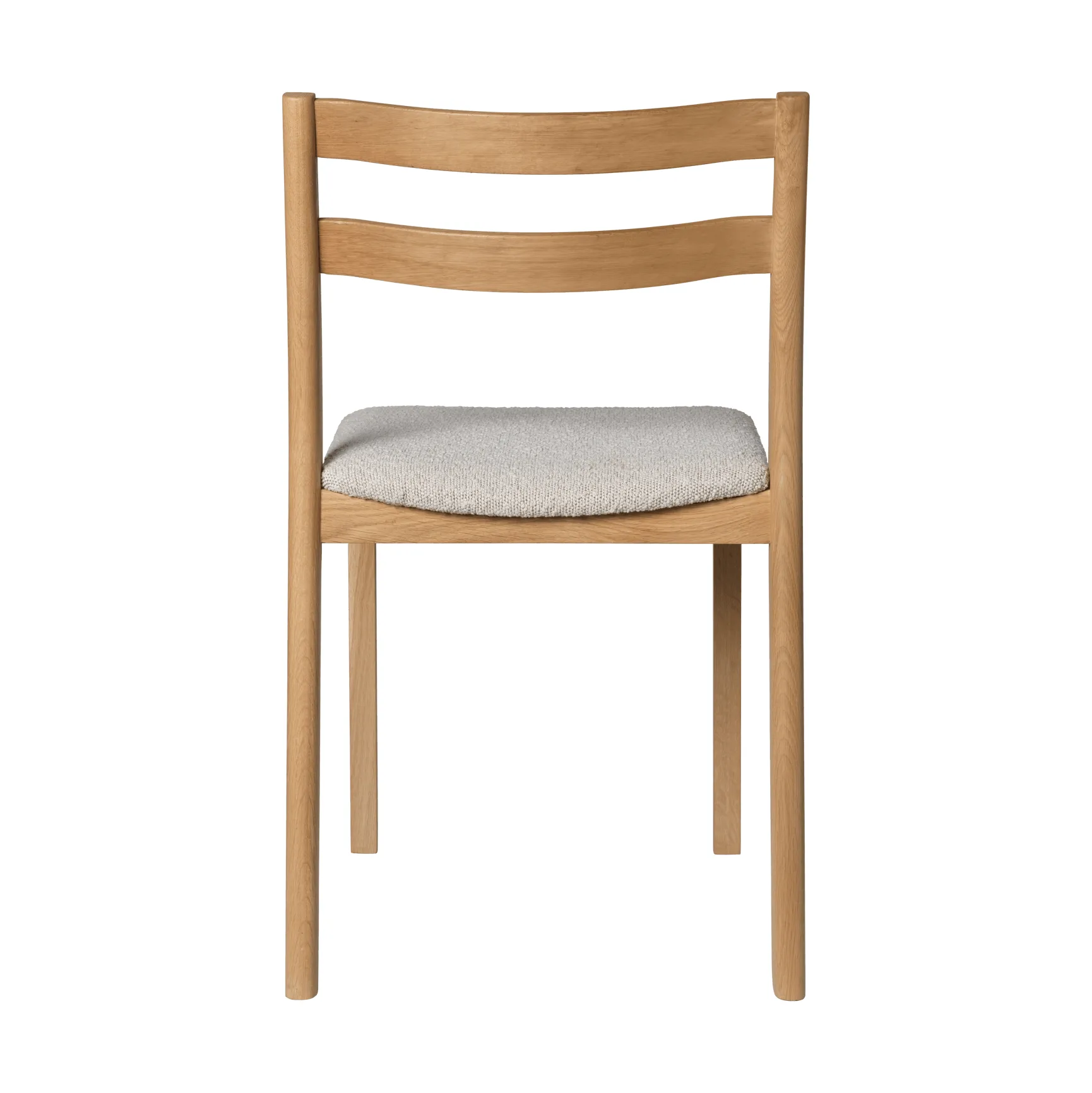 Boda chair, Upholstered seat rugged bouclé, oak-natural Ferm Living