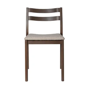 Boda chair - Upholstered seat soft bouclé, dark-stained beech-natural - Ferm Living
