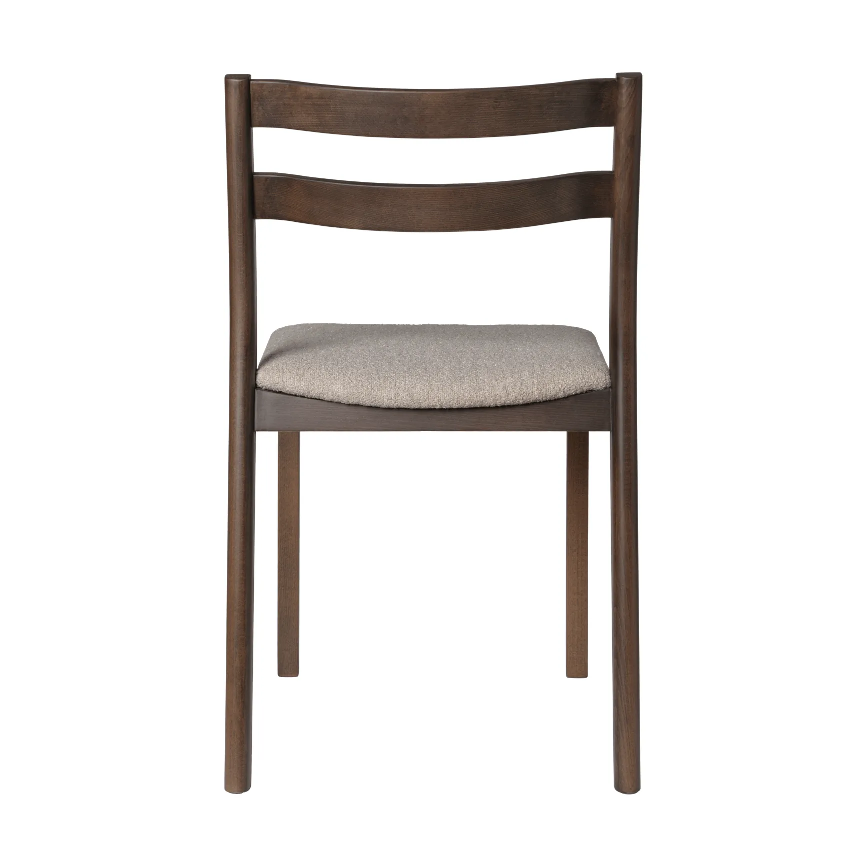 Boda chair, Upholstered seat soft bouclé, dark-stained beech-natural Ferm Living