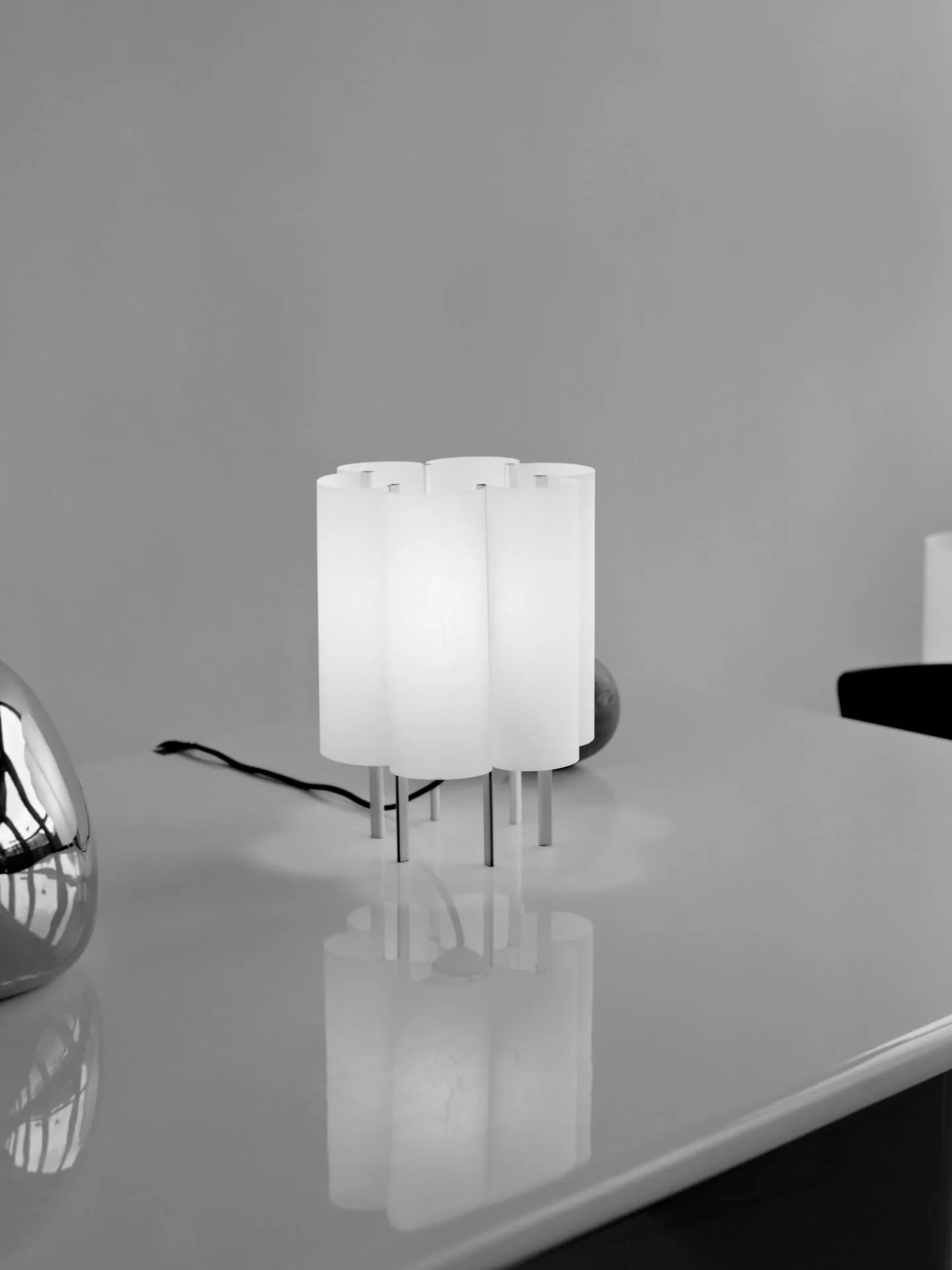 Boe table lamp 28 cm, Silver-natural Ferm Living