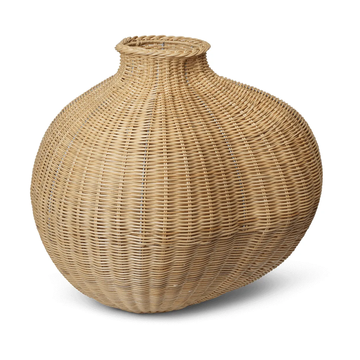Ferm Living Bola braided floor vase Natural | Scandinavian Design | Vases | Beige