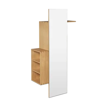 Bon hallway cabinet coat rack with mirror - Oiled Oak - Ferm Living