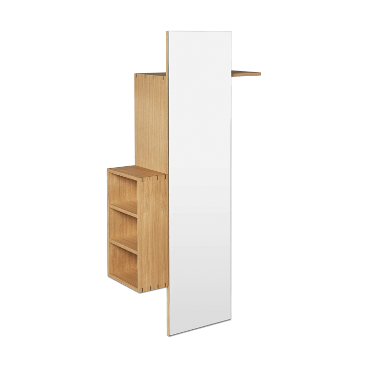 Bon hallway cabinet coat rack with mirror - Oiled Oak - Ferm LIVING